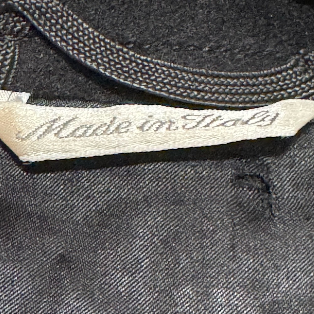 MAX MARA 100% Virgin Wool Made In Italy Double Breasted Black Pea Coat Size 2 - Picture 11 of 14